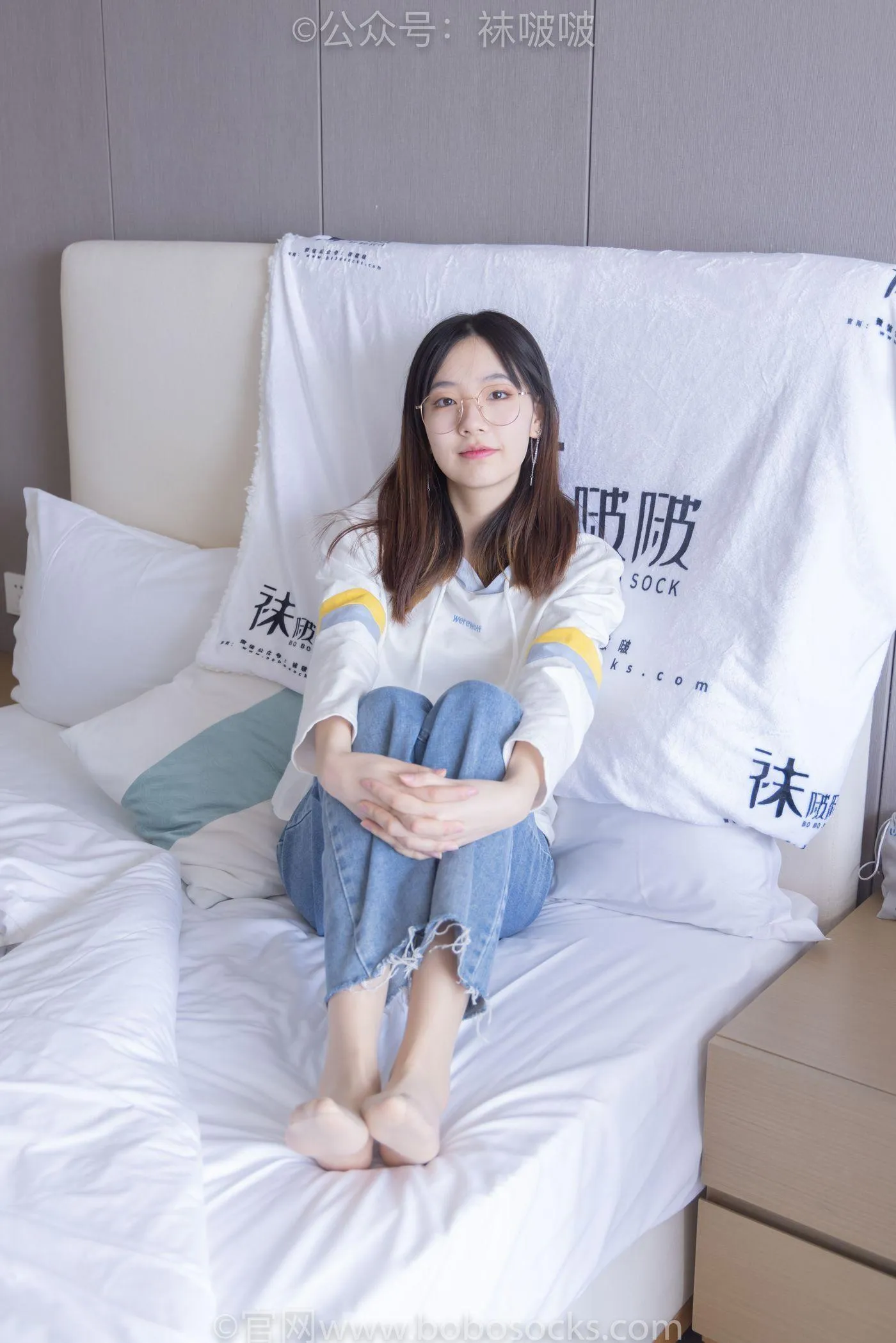 [BoBoSocks袜啵啵]NO.080 小甜豆-帆布鞋、白棉袜、肉丝（花絮版） [140P]插图6
